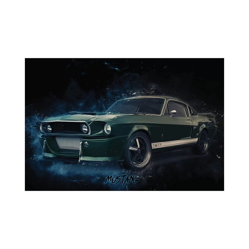 Mustang Eleanor - Print on Canvas, 45.72cm H x 66.04cm W x 3.81cm D, Wrapped Canvas