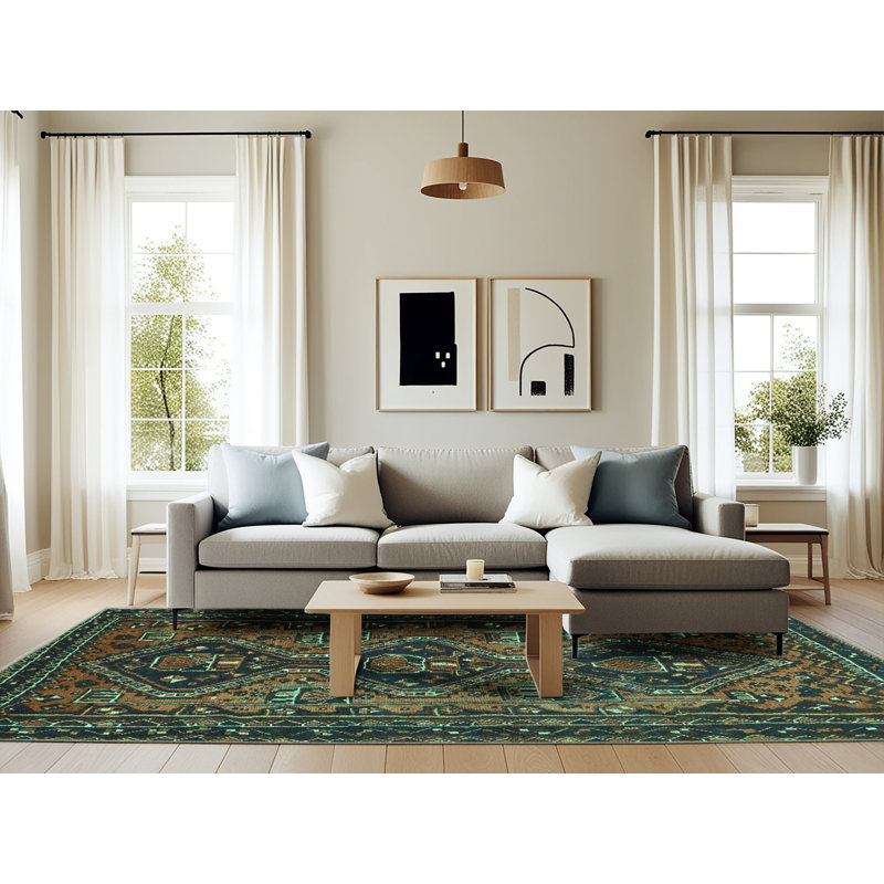 Oriental Indoor Rug, Rectangle 6' x 9'