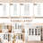 5 Triangle Sided White Bookshelf For Study And Kitchen With Structure Office Adjustable Storage