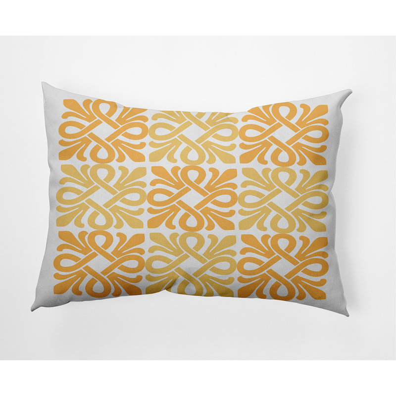  Housse et insert de coussin rectangulaire d'extérieur Tiki, Jaune