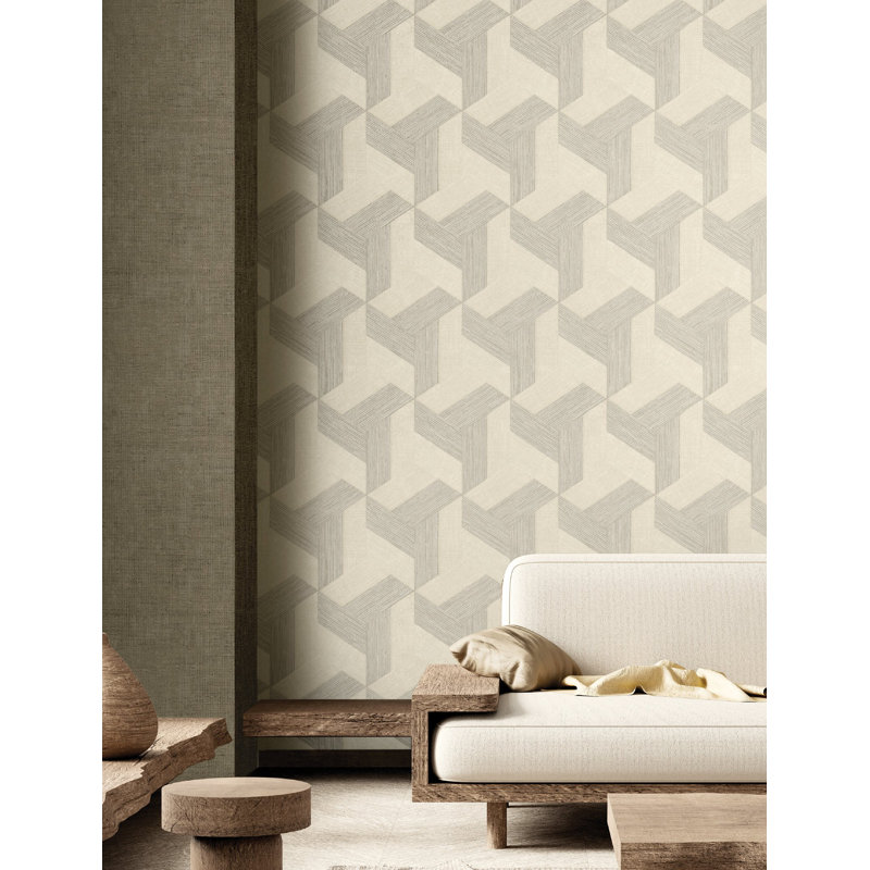 Galerie Synergy Geometric Wallpaper, Beige
