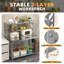 Stainless Steel Table 121.9 × 61 cm with 2 Adjustable Tier Shelves