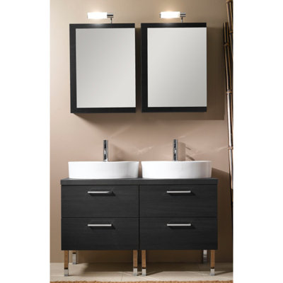 Ensemble de meuble-lavabo double 45 "avec miroir Aurora