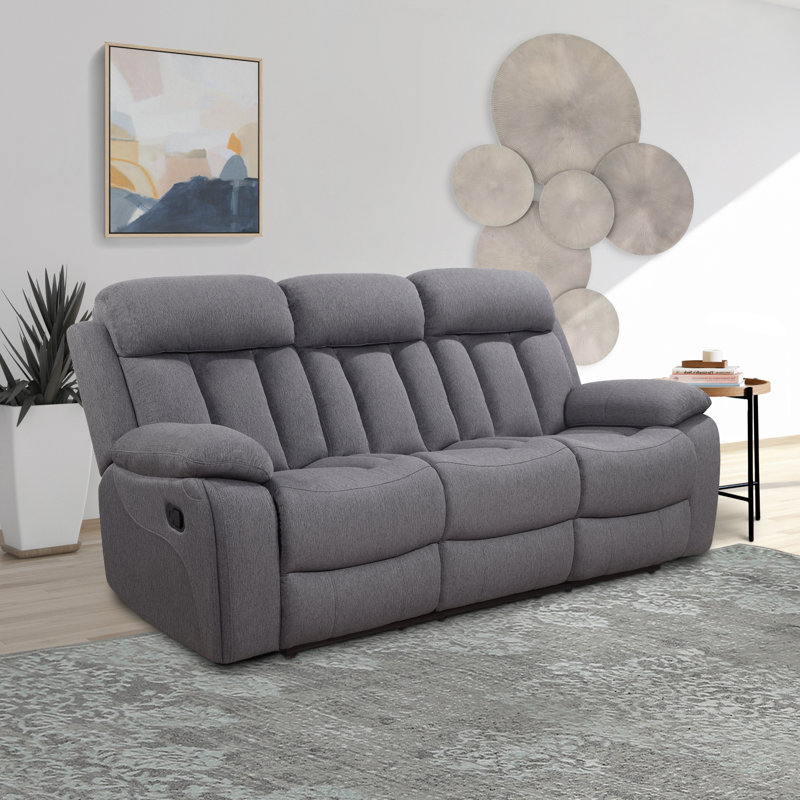 Canapé inclinable 81,4 po à accoudoirs coussinés