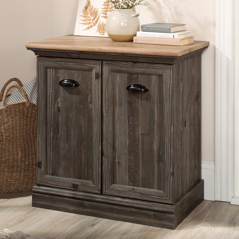 Support utilitaire avec tablettes réglables et finition en bois d'ingénierie brun, armoire rustique autoportante pour espace de vie principal, 29,27 po de profondeur, tablettes avec hauteur de 29,33 po