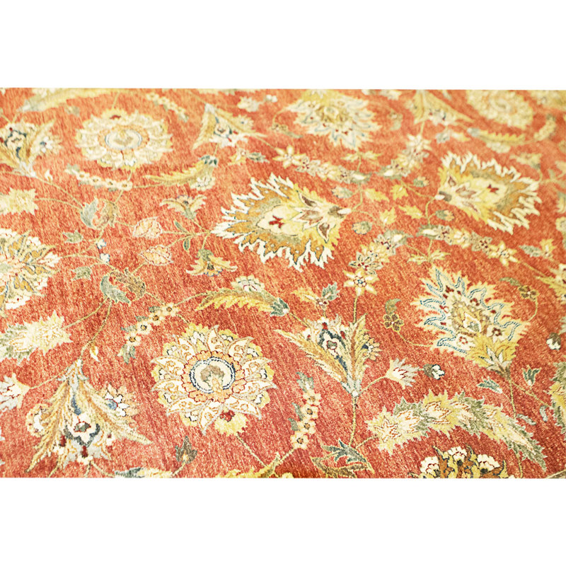 Tapis rouille et ivoire noué à la main de haute qualité