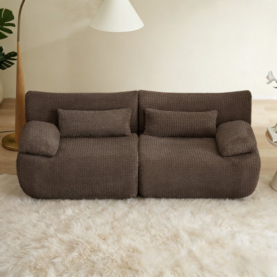 Oversized Cloud Loveseat Sofa, Modern Modular Boneless Couch For Living Room, Comfortable Contemporary Seating