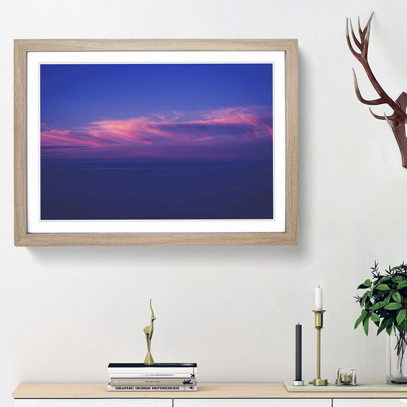 Light Clouds - Picture Frame Photograph Print, Oak Framed, 36cm H x 48cm W x 2cm D