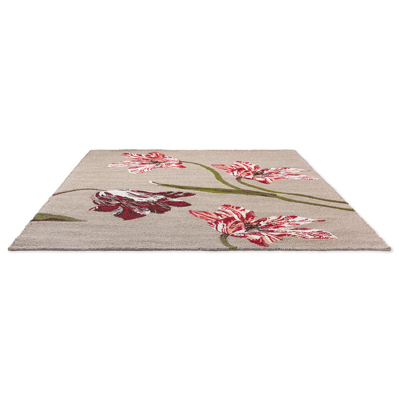 Floral Area Rug in Burgundy/Green/Brown, Rectangle 8'2" x 11'6"