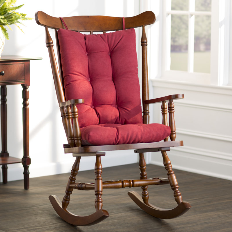 Ensemble de coussins de chaise berçante antidérapant, Rouge