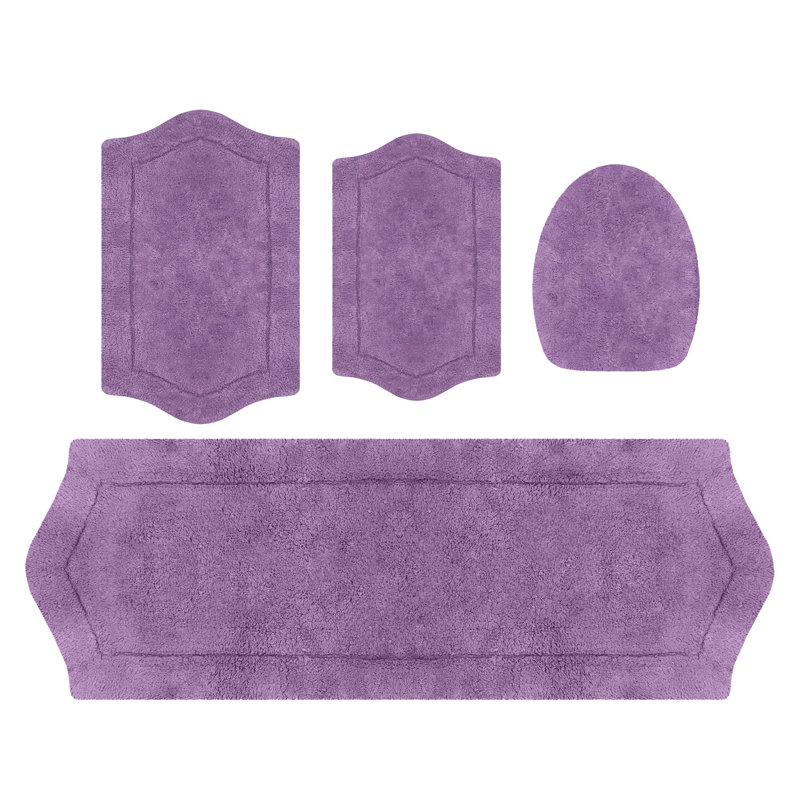 Tapis pour salle de bain Delean, Mauve