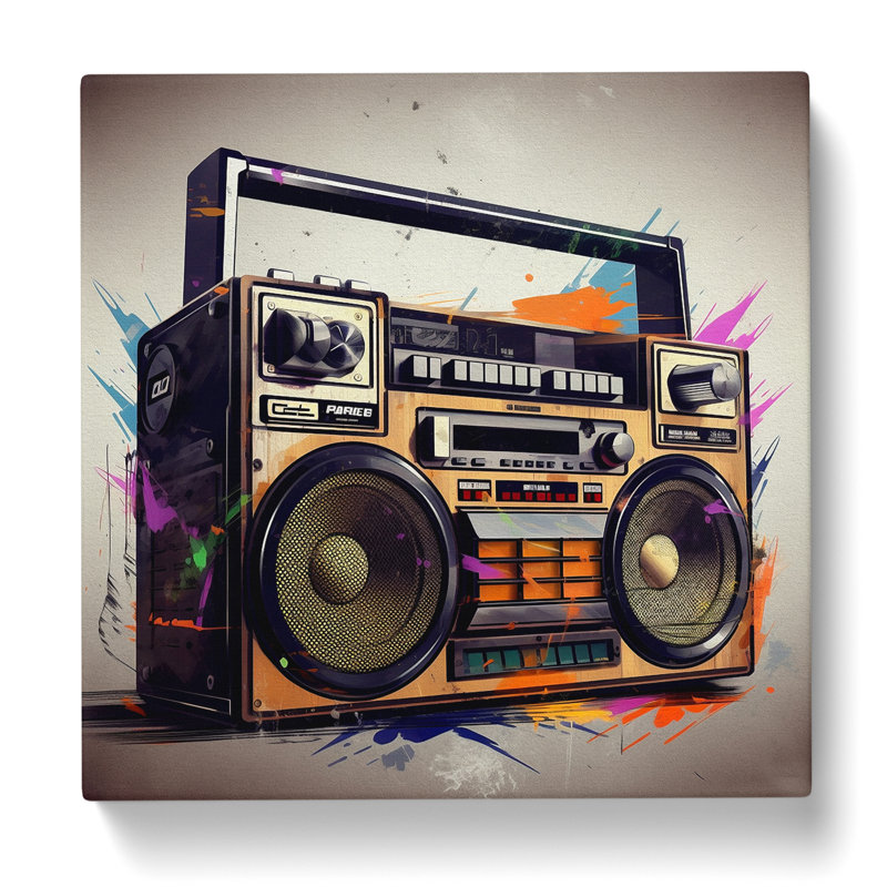 Boombox Digital - No Frame Print, 50cm H x 50cm W x 3cm D