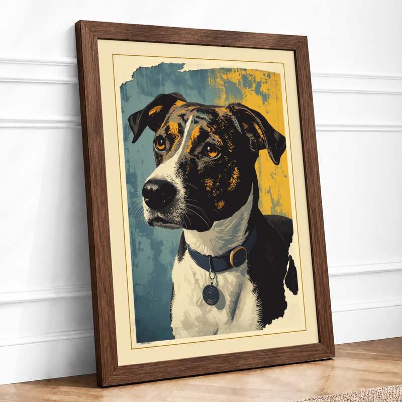 Gentle Watch Scandinavian - Framed Print, A3 - 42.0 x 29.7 cm, Walnut