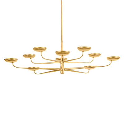 Taormina Chandelier in Vintage Gold Leaf