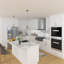 Armoire de cuisine avec tablettes réglables -160287793-160287806