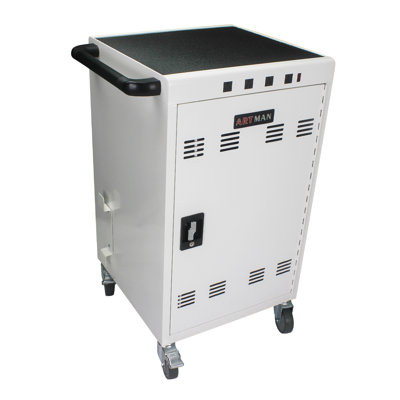 38.3'' H x 21.2'' W 1 Laptop/Tablet Storage Cart with Wheels