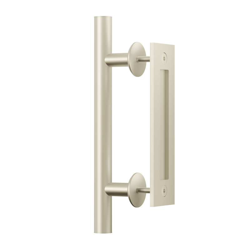 Expressions by Emtek Barn Door Handle with Flush Pull, Satin Nickel, Satin Nickel