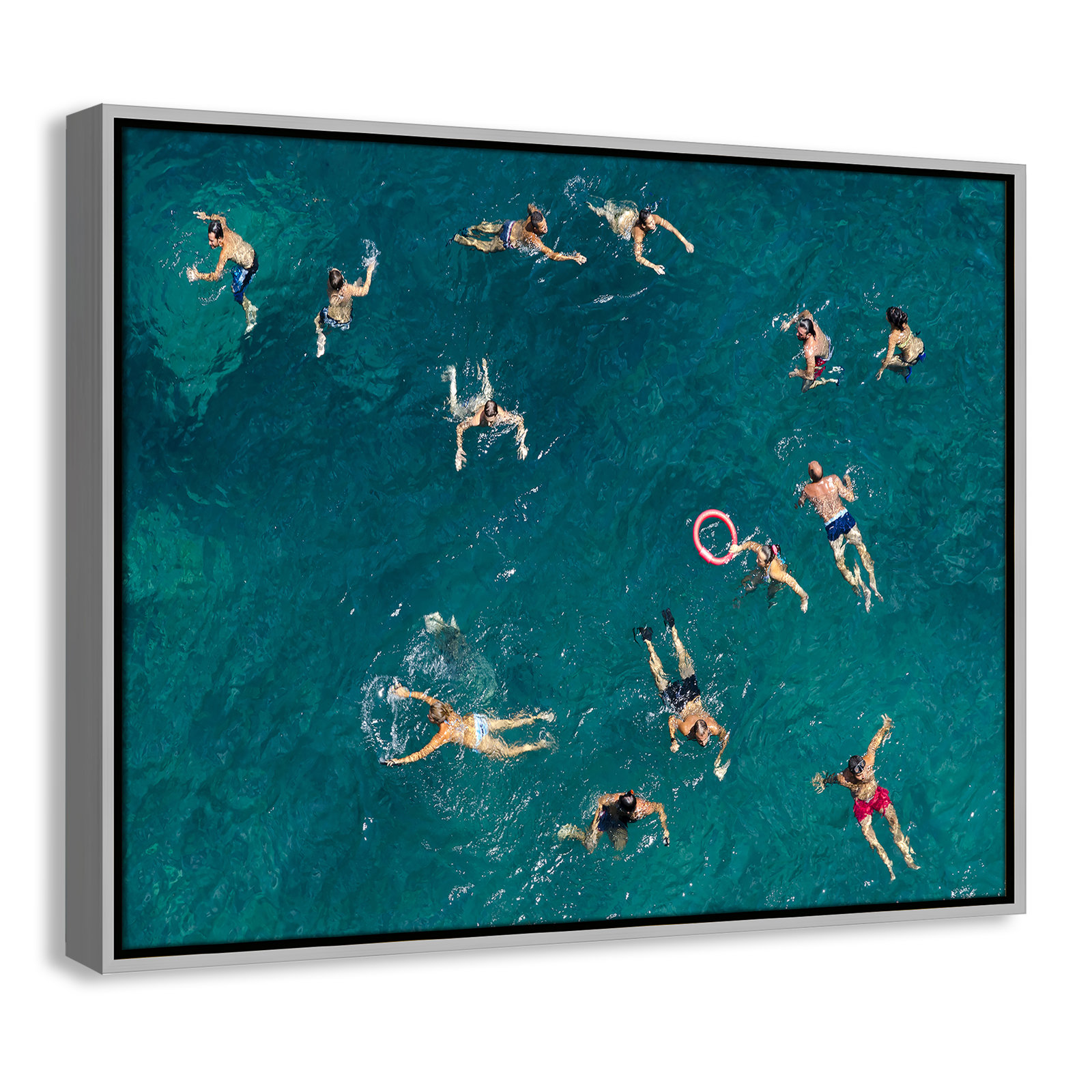 Norvell "Tonti" Print by Tonti, Silver Framed Canvas, 23.5" H x 29.5" W x 2" D