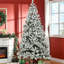 Arbre de Noël enneigé de 7,5 pi, structure de branche réaliste, ignifuge, arbre de 7,5 pi facile à assembler, forme, proposé