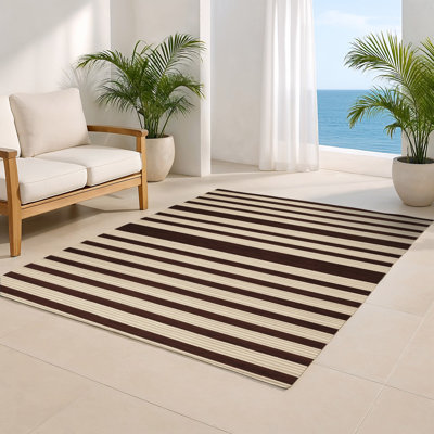 Tapis intérieur / extérieur noir HorizontalStripes