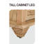Buffet en bois massif 47,24 po Pehrson