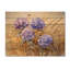Hortensias dans la récolte de blé II - impression d'hortensias sur bois de pin naturel-403337148