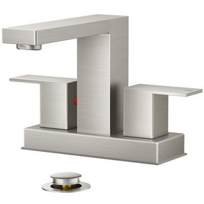 Centerset Bathroom Faucet With Drain Assembly, 2-handle Bathroom Sink Faucet