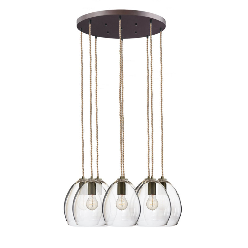 Luce 8 - Light Chandelier, Bronze, 24" H x 24" W x 24" D