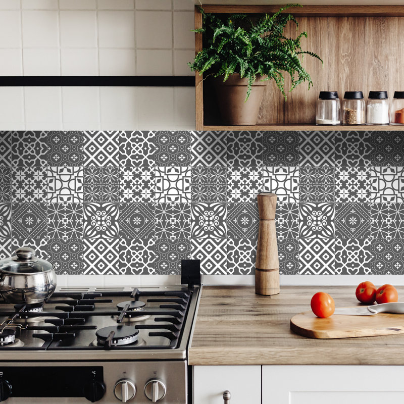 Carreau de mosaïque auto-adhésif en vinyle 8 po x 8 po