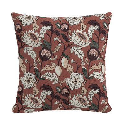 Arkins Floral Cotton Throw Pillow