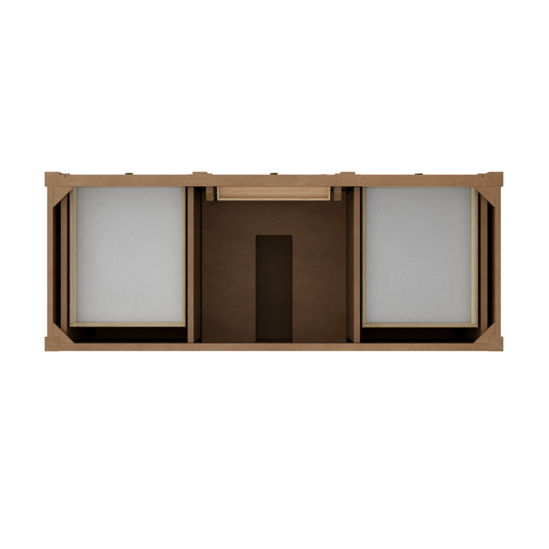 Brittany 60'' W Single Bathroom Vanity Base, Pecan
