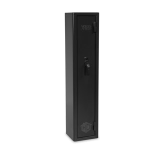 Home Defense 4-Gun Fireproof Biometric Lock Gun Safe, Black Textured Gloss Finish