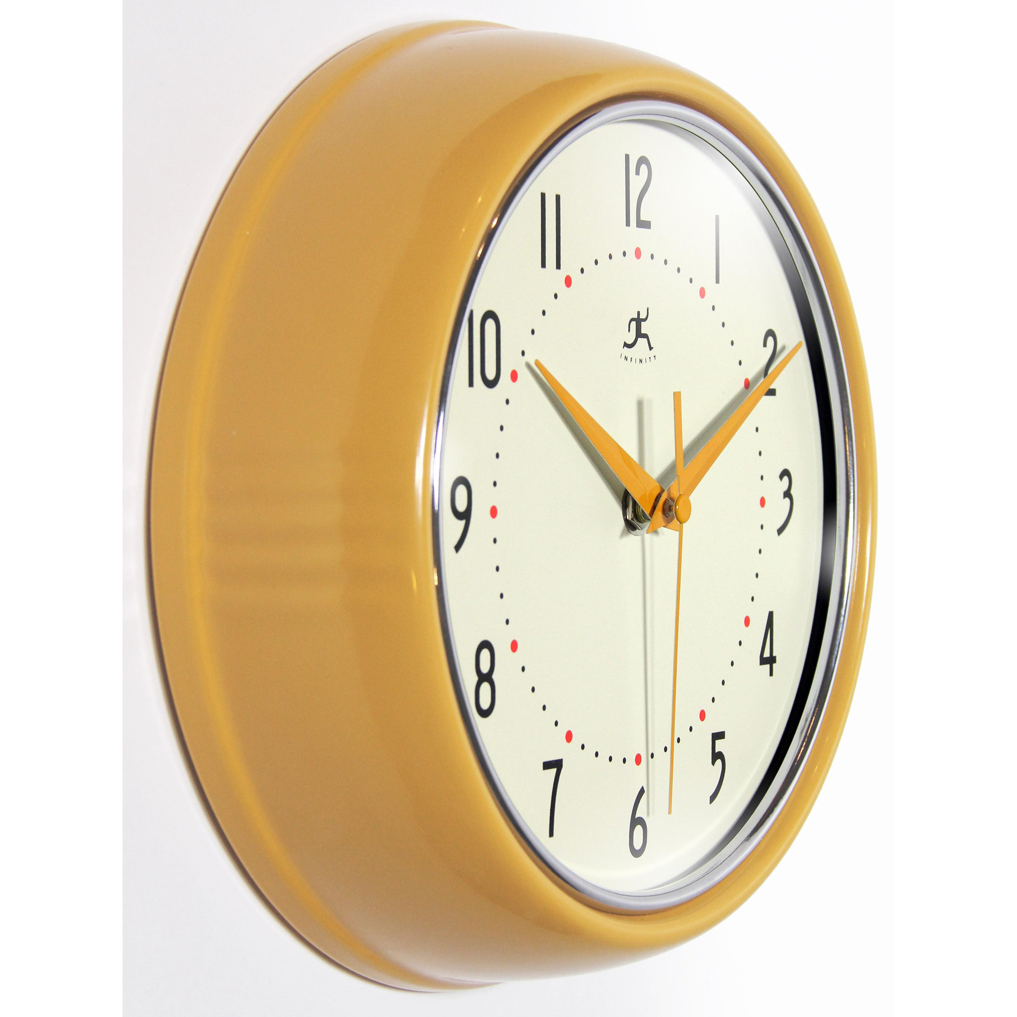 Desdra Metal Wall Clock, Small, Saffron