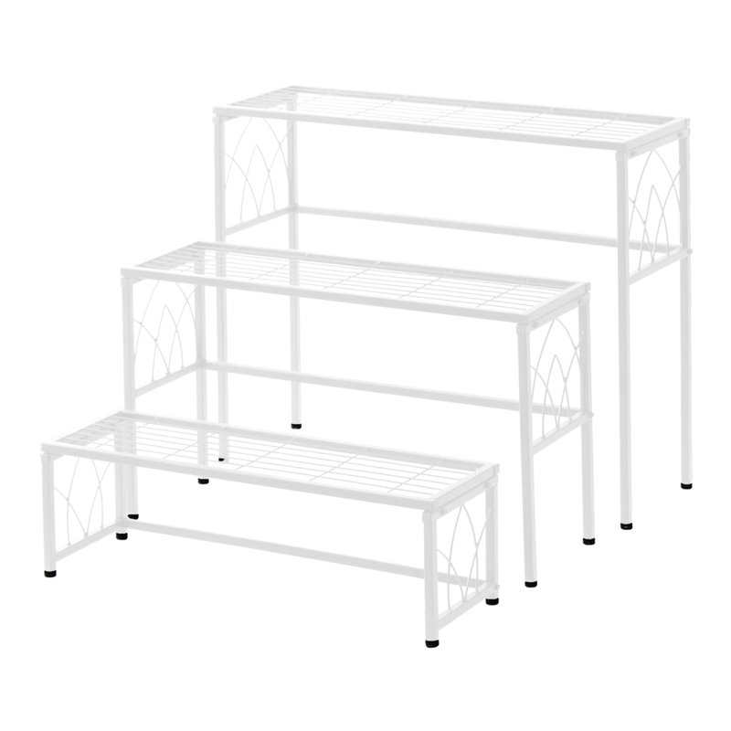 Abigai Nesting Plant Stand 3 Piece Set, Grey