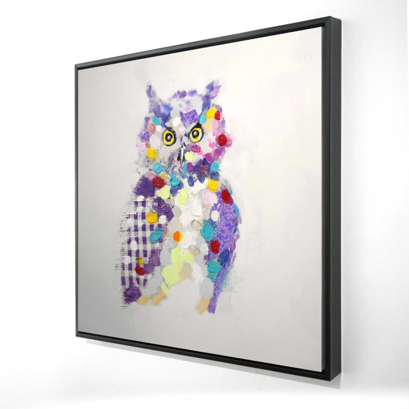 " Textured Abstract Owl "
