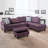 3-piece Linen Sectional Sofa-2007906085-2007906075
