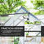 Outsunny Polycarbonate Greenhouse Walk-In Sliding Door-1312387941-1312387940