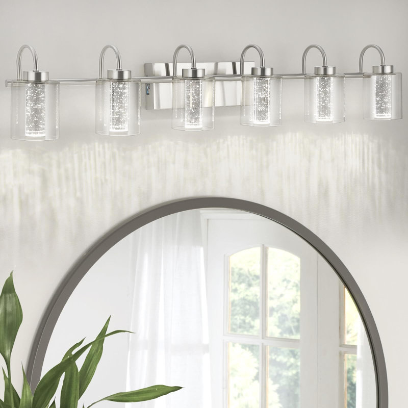Éclairage pour meuble-lavabo 6 lumières Verline, Nickel