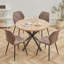 Vintage Style Dining Table - Round Table  For 4 To 6 People - 100 X 77 Cm (W X H)-272049745