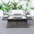 Arayeli Rectangle Aluminum Liquid Propane Smokeless Fire Pit Table-1105408789