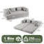 Canapé-lit modulaire convertible de 78,9 pouces avec accoudoirs amovibles, aucun assemblage requis-2093597963