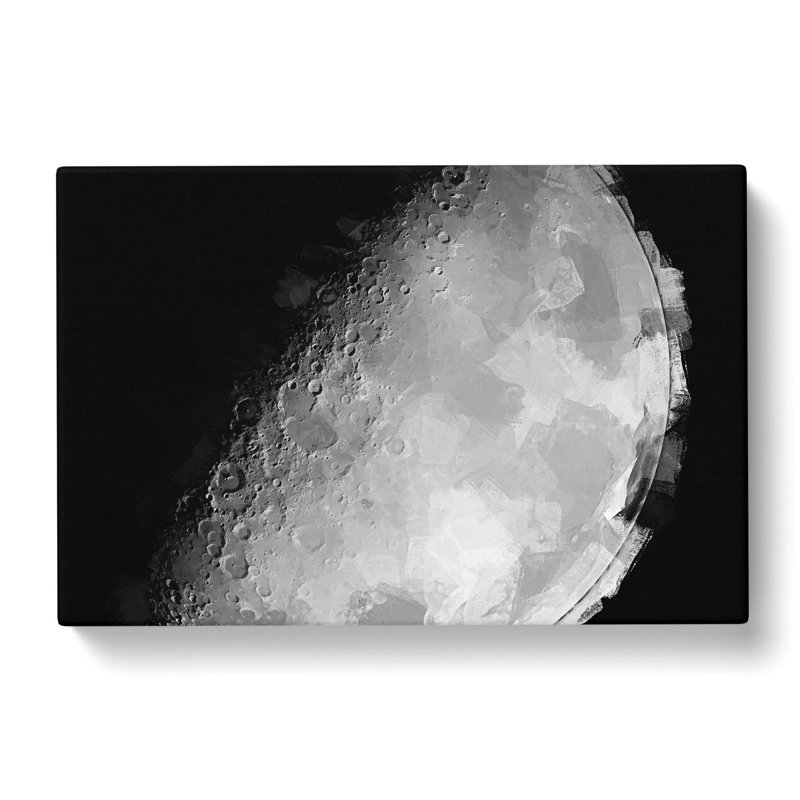 The Moons North Pole In Abstract - Wrapped Canvas Print, 60cm H x 91cm W x 3cm D