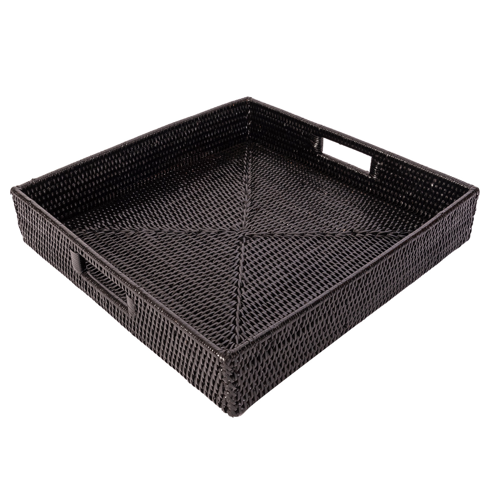 Edmond Decorative Tray, Espresso, 3" H x 16" W x 16" D, No Bundle