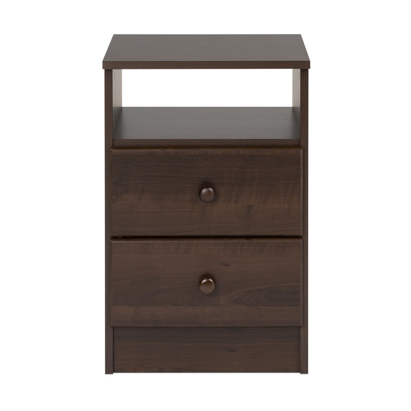 Table de chevet 2 tiroirs Mcclarrie, Expresso riche