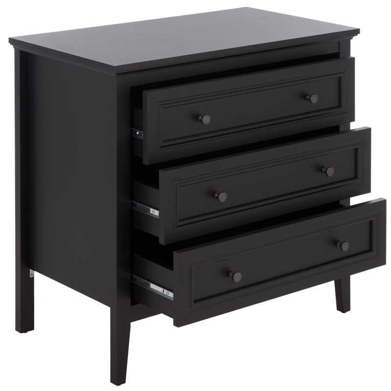 Commode 3 tiroirs Quinta, Noir