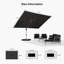 Ronae Outdoor Hailar 9' x 11' Rectangular Cantilever Aluminum Offset Grey Umbrella with 360° Rotation-1088852090