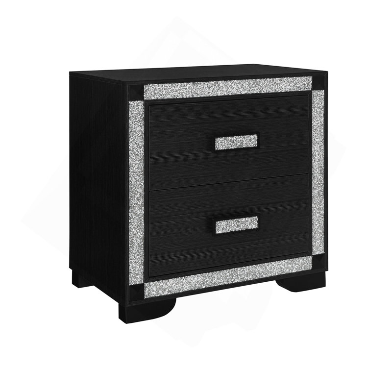 Table de chevet Soulmarie, Gris anthracite