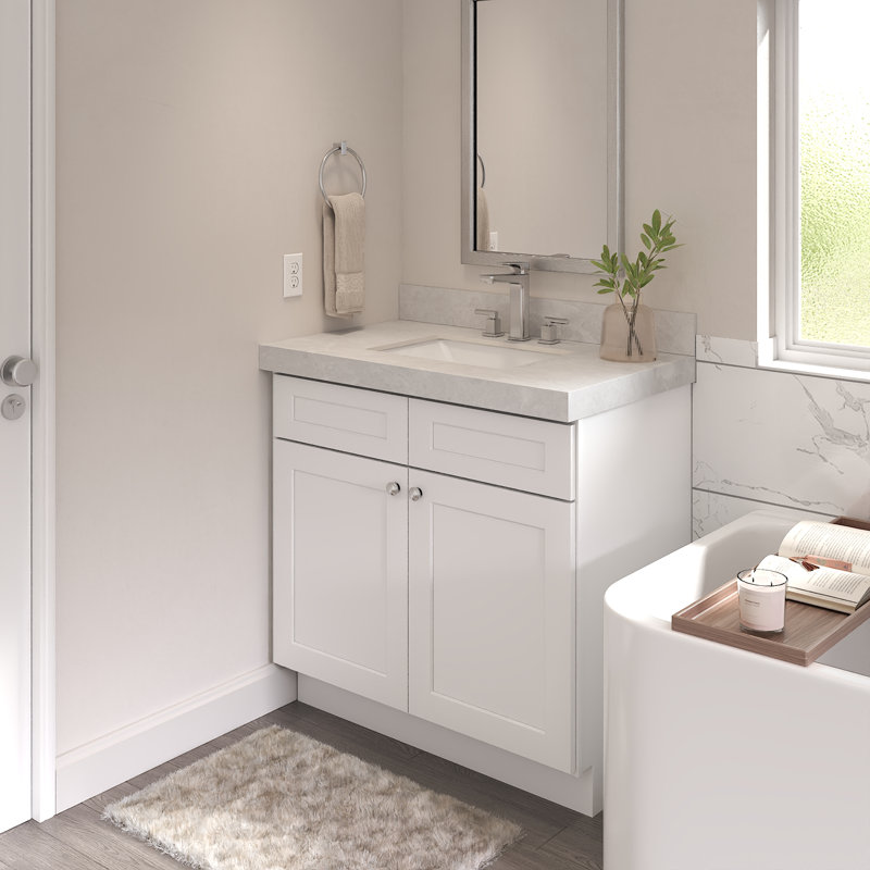 Comptoir de meuble-lavabo Furinno, Jade clair, Bol simple, Central