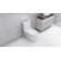 Upflush Toilet For Basement, 600W Macerating Toilet System With Powerful Dual Flush, Elongated 17.25 ADA Comfort, Soft-Close Seat, 3 Water Inlets Connect To Sink, Shower, White