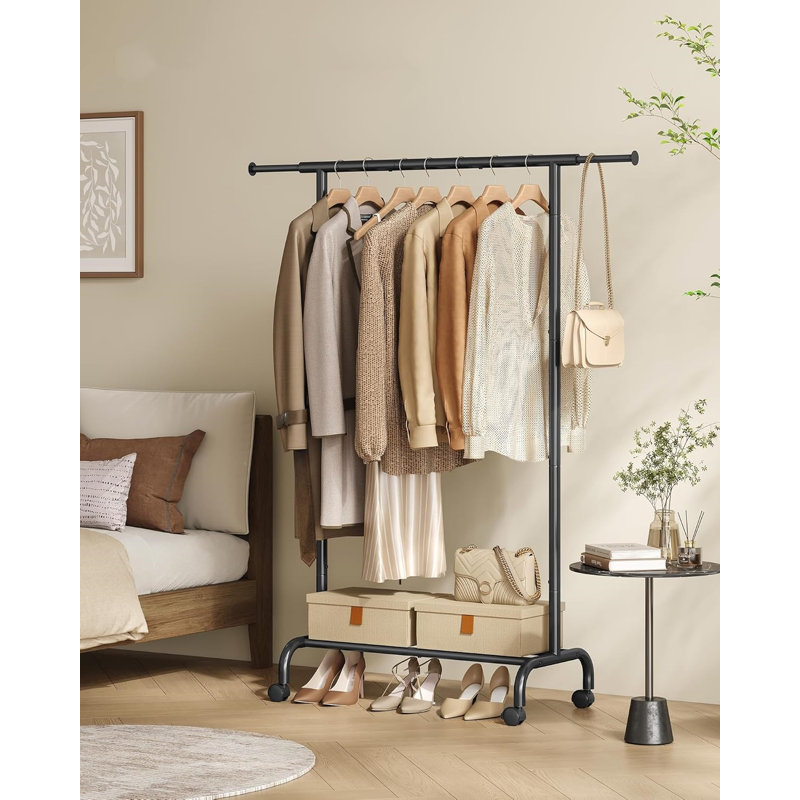132cm Rolling Clothing Rack